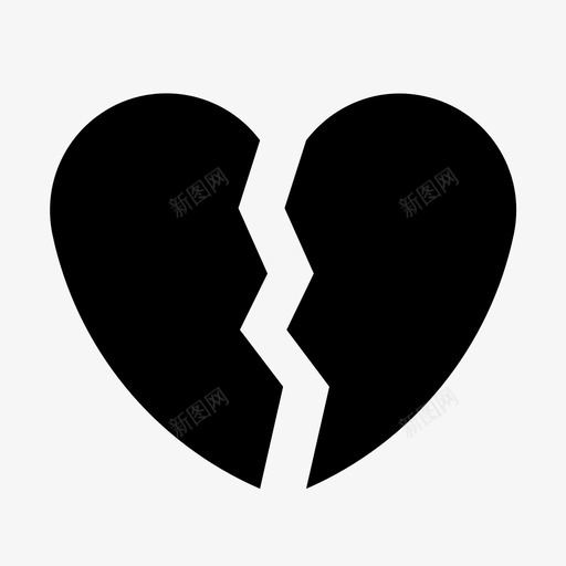 破碎的心破碎伤害图标svg_新图网 https://ixintu.com 伤害 情人节 爱 破碎 破碎的心