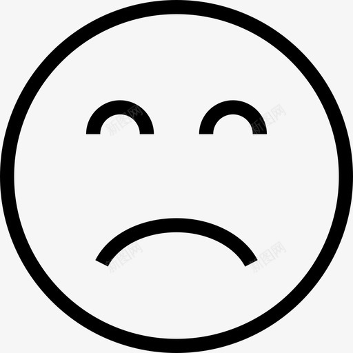 抑郁皱眉悲伤图标svg_新图网 https://ixintu.com ios网络用户界面线图标 悲伤 抑郁 沮丧 皱眉