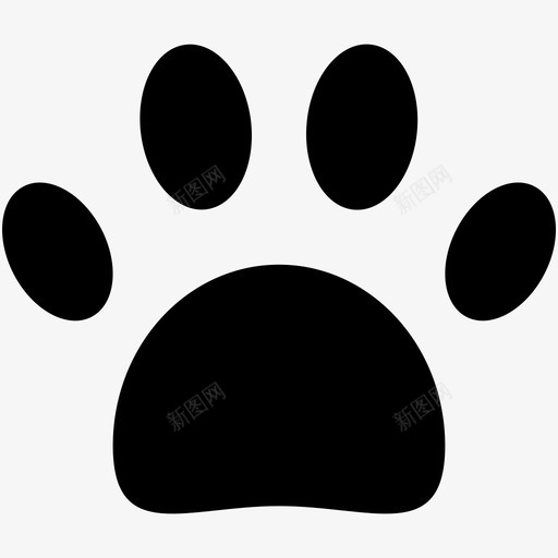 爪印动物脚动物爪图标svg_新图网 https://ixintu.com 动物爪 动物脚 宠物脚印 爪印 狗爪 网页和用户界面图标