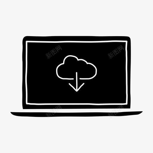 笔记本云设备icloud图标svg_新图网 https://ixintu.com icloud 屏幕 笔记本云下载 设备