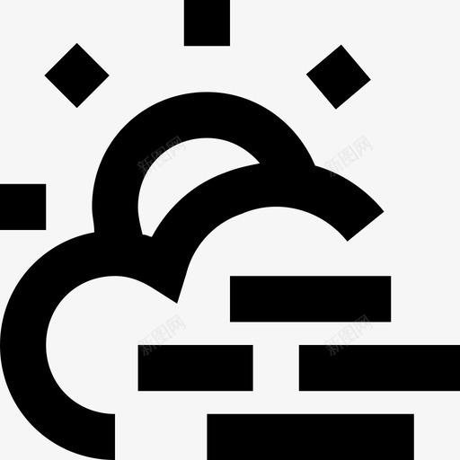 雾空气大气图标svg_新图网 https://ixintu.com 一套线要素图标 大气 天气 气候 空气 雾 风