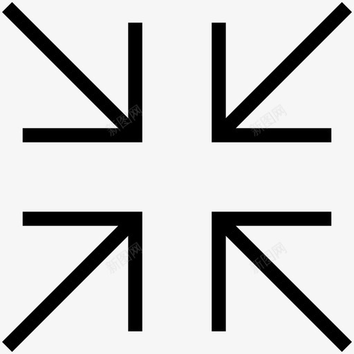 最小化箭头减少图标svg_新图网 https://ixintu.com iosweb用户界面行图标 减少 屏幕 最小化 箭头