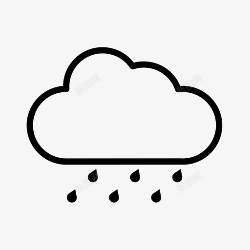 雨冷毛毛雨图标svg_新图网 https://ixintu.com 冷 天气 暴风雨 毛毛雨 雨