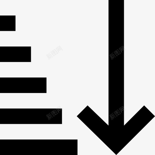 降序排序对齐方式箭头图标svg_新图网 https://ixintu.com 向下排序 对齐方式 排序 箭头 线条要素图标集 降序排序