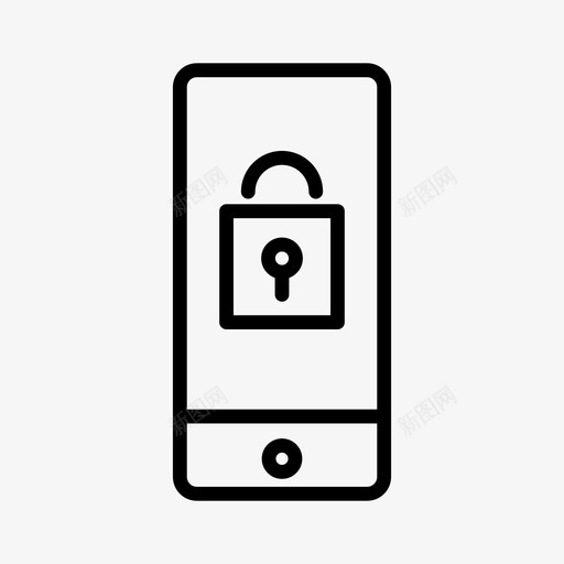 iphone锁设备屏幕图标svg_新图网 https://ixintu.com iphone锁 安全 屏幕 设备