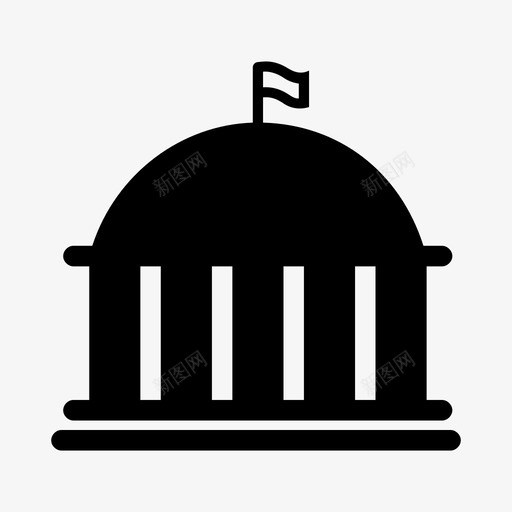 博物馆建筑艺术图标svg_新图网 https://ixintu.com 博物馆 国家美术馆 建筑 艺术 银行