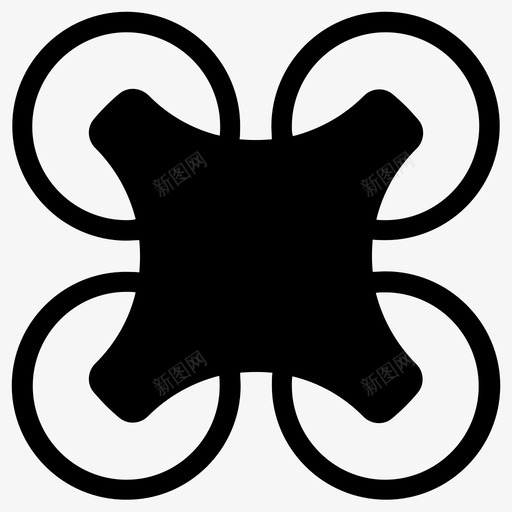 无人机飞行直升机图标svg_新图网 https://ixintu.com 四旋翼机 无人机 直升机 飞行
