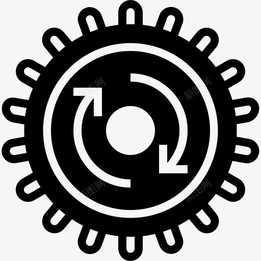 齿轮旋转顺时针齿轮图标svg_新图网 https://ixintu.com Yuminky齿轮字形 机构 顺时针 齿轮 齿轮旋转