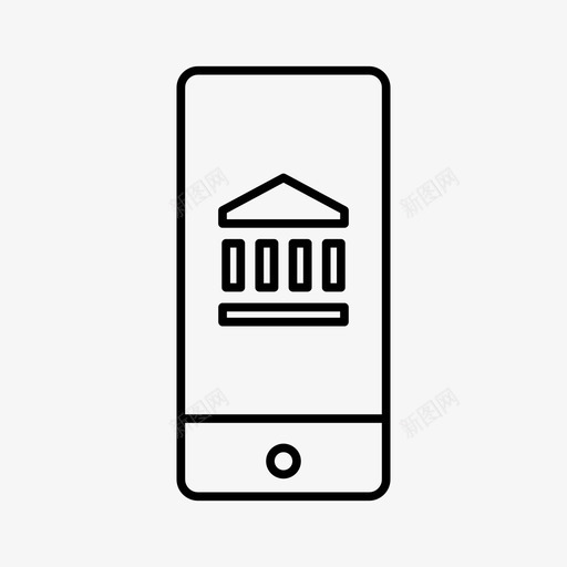 iphone银行设备移动支付图标svg_新图网 https://ixintu.com iphone银行 屏幕 移动支付 网上银行 设备