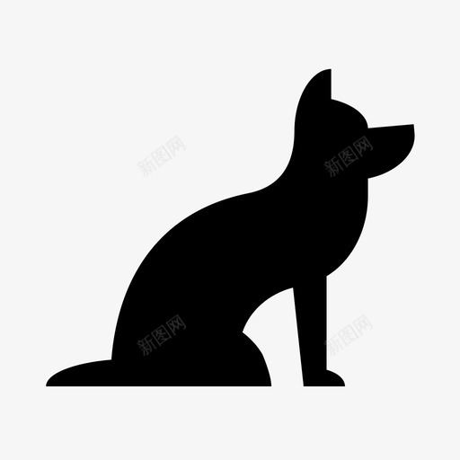 狗动物宠物图标svg_新图网 https://ixintu.com 动物 坐下 宠物 新宠物 牧羊人 狗