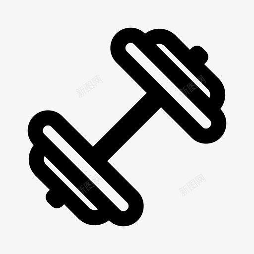 哑铃杠铃健身图标svg_新图网 https://ixintu.com 举重 健身 哑铃 杠铃 流行