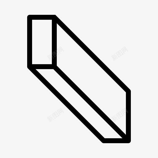 长盒子纸箱图标svg_新图网 https://ixintu.com 纸箱 长方形箱子 长盒子