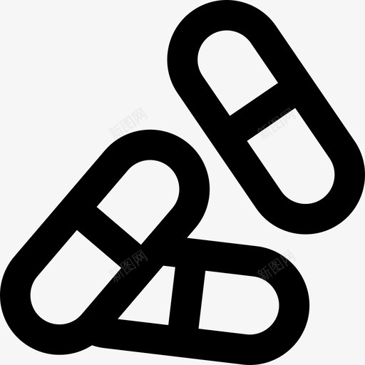 胶囊药健康保健图标svg_新图网 https://ixintu.com smashicons医学博士大纲 保健 健康 医疗 胶囊药 药物
