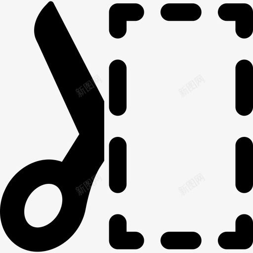 剪刀剪成长方形断线商业购物图标svg_新图网 https://ixintu.com 剪刀剪成长方形断线 商业 购物