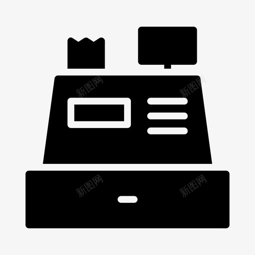 登记机业务柜台图标svg_新图网 https://ixintu.com 业务 抽屉 杂项三 柜台 登记机