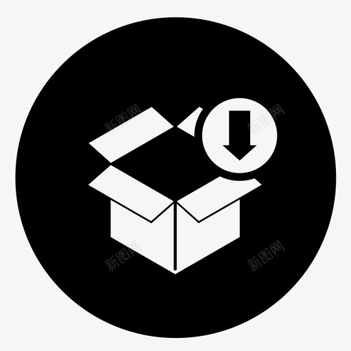 储存盒子送货图标svg_新图网 https://ixintu.com 储存 储蓄 商店 盒子 网上购物 送货