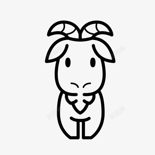山羊动物动物2图标svg_新图网 https://ixintu.com 动物 动物2 山羊