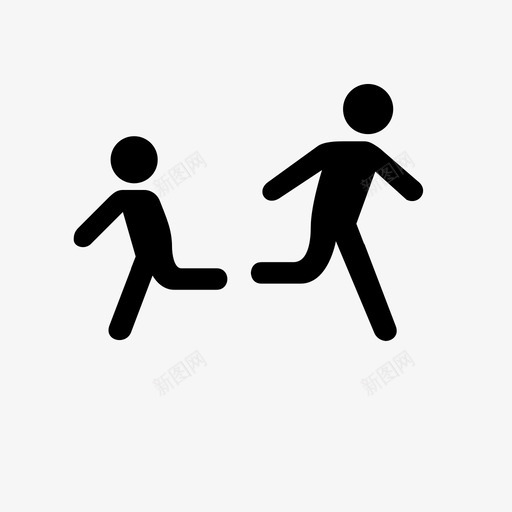 逃跑孩子们走图标svg_新图网 https://ixintu.com 人们 孩子们 孩子们跑 走 逃跑