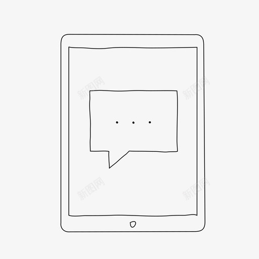 ipad消息设备屏幕图标svg_新图网 https://ixintu.com ipad消息 屏幕 设备