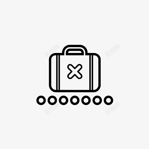 行李托运取消错误图标svg_新图网 https://ixintu.com 取消 机场象形图 行李托运 行李箱 错误