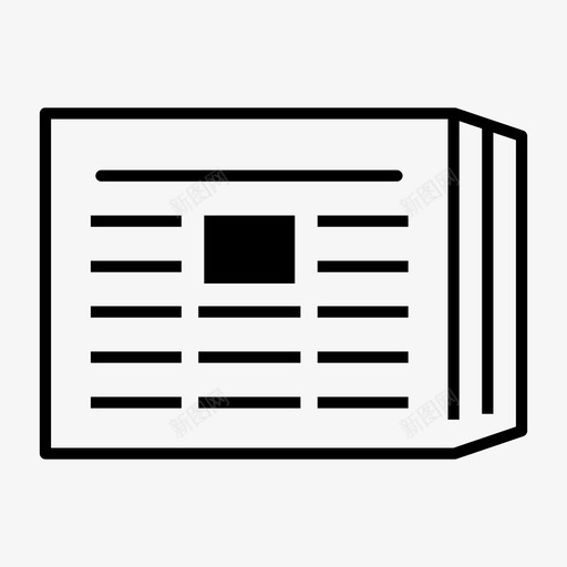 报纸广告每日新闻图标svg_新图网 https://ixintu.com 广告 报纸 标题 每日新闻 阅读