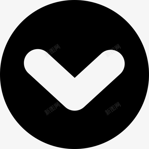 下箭头填充圆形按钮箭头界面和web图标svg_新图网 https://ixintu.com 下箭头填充圆形按钮 界面和web 箭头