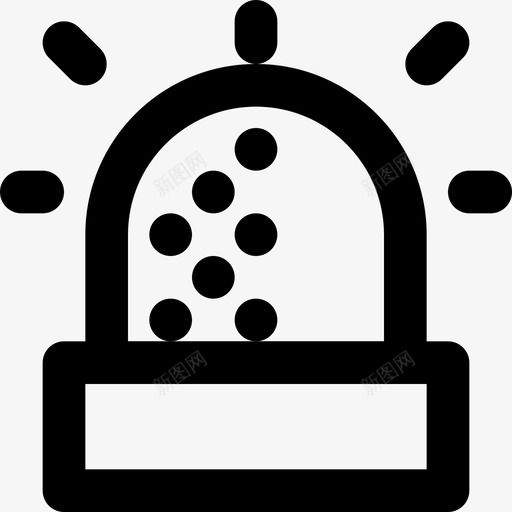 警报器灯保护图标svg_新图网 https://ixintu.com smashicons安全md大纲 保护 安全 灯 警报器