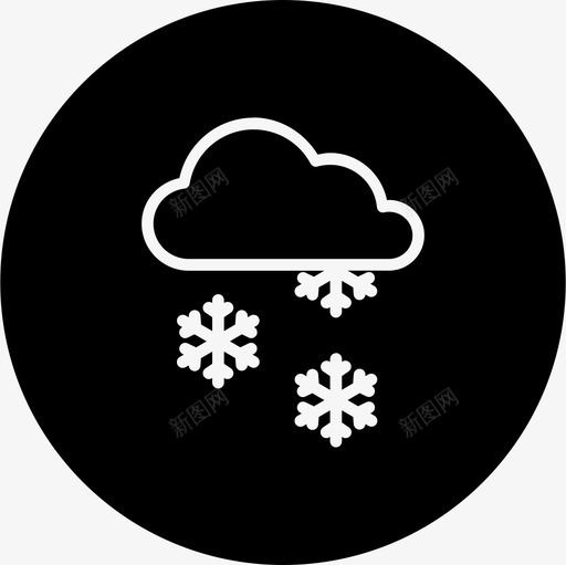 雪花圣诞云图标svg_新图网 https://ixintu.com 云 冬 冬圆差 圣诞 雨 雪花