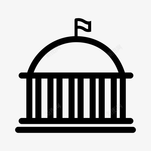 博物馆建筑艺术图标svg_新图网 https://ixintu.com 博物馆 国家美术馆 建筑 艺术 银行