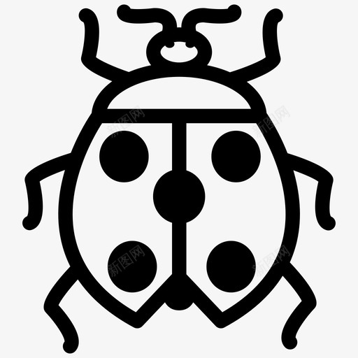 瓢虫虫子昆虫图标svg_新图网 https://ixintu.com 昆虫 瓢虫 虫子