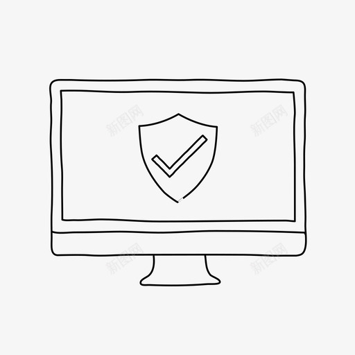 桌面屏蔽设备屏幕图标svg_新图网 https://ixintu.com 安全 屏幕 桌面屏蔽 设备
