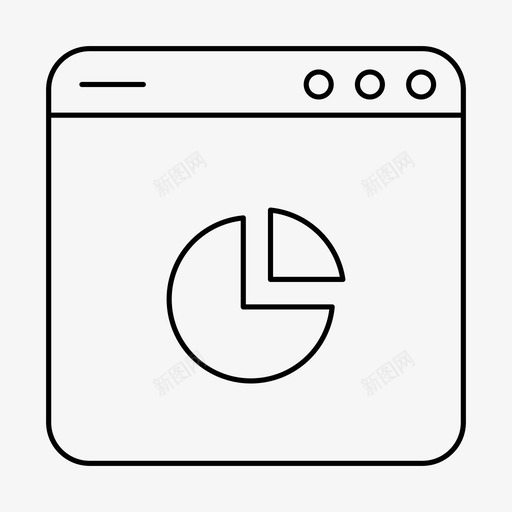 饼图分析应用程序图标svg_新图网 https://ixintu.com 分析 应用程序 用户界面 饼图