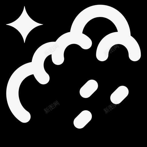 夜雨天气预报天气图标svg_新图网 https://ixintu.com smashicons天气md固体 夜雨 天气 天气预报