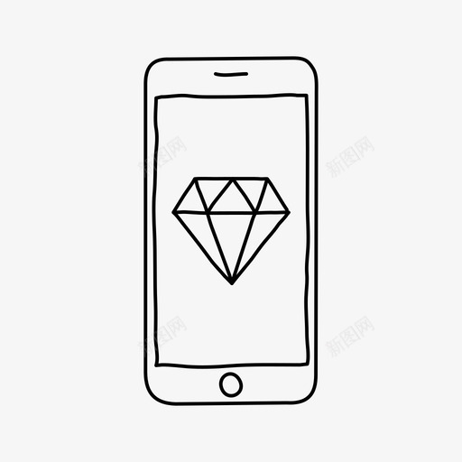 iphone钻石设备珠宝图标svg_新图网 https://ixintu.com iphone钻石 屏幕 珠宝 设备