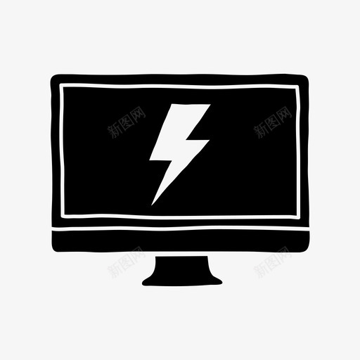 imac闪电充电桌面图标svg_新图网 https://ixintu.com imac闪电 充电 屏幕 桌面 设备 闪电