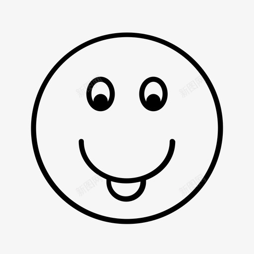 吐舌头厚脸皮表情图标svg_新图网 https://ixintu.com 厚脸皮 吐舌头 快乐 情绪 笑脸 表情