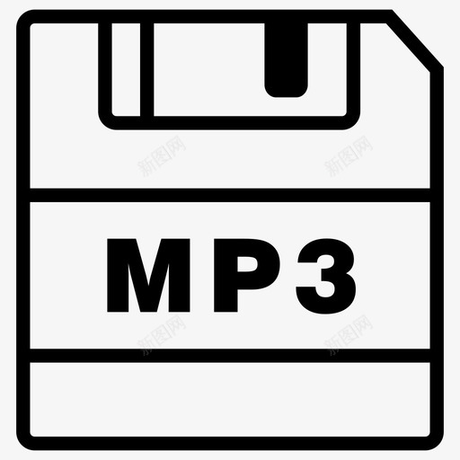 保存mp3文件mp3扩展名图标svg_新图网 https://ixintu.com mp3扩展名 保存mp3 保存图标 文件