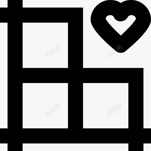 布局网格心图标svg_新图网 https://ixintu.com 布局 心 模板 窗口 线要素图标集 结构 网格