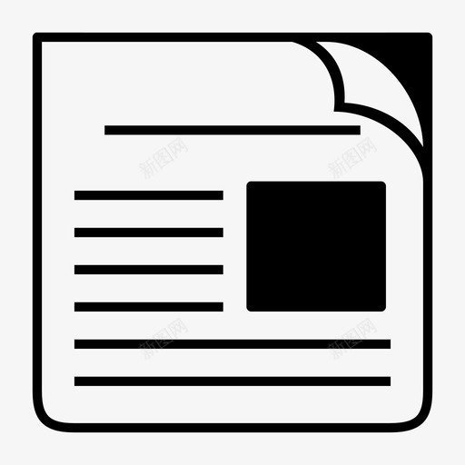 报纸标题阅读图标svg_新图网 https://ixintu.com 报纸 标题 阅读