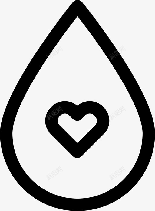 水滴心液体图标svg_新图网 https://ixintu.com 心 心满意足 水 水滴 液体 激情 爱
