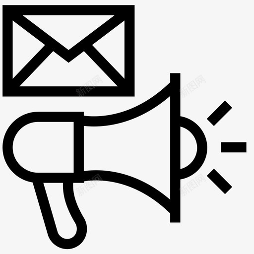 公告邮件市场图标svg_新图网 https://ixintu.com 公告 市场 时事通讯 网页设计开发 营销 邮件