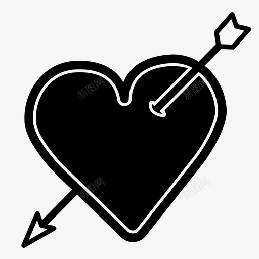 情人节的心情人的心箭图标svg_新图网 https://ixintu.com 丘比特 圣瓦伦丁 情人的心 情人节 情人节的心 爱 箭