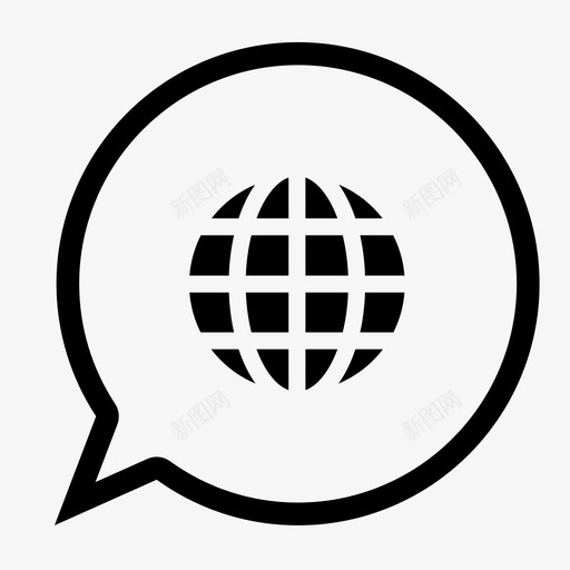 全球聊天bubletalk图标svg_新图网 https://ixintu.com buble chattalk talk world 全球聊天