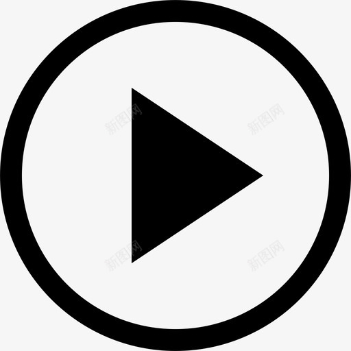 播放按钮控制图标svg_新图网 https://ixintu.com 媒体播放器 按钮 控制 播放 播放按钮