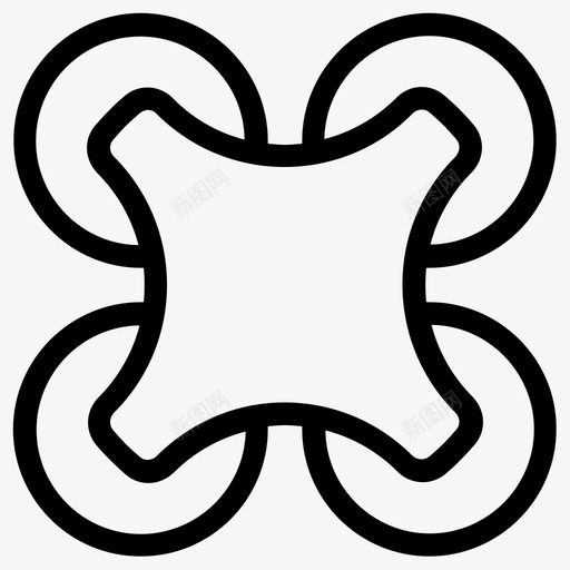 无人机飞行直升机图标svg_新图网 https://ixintu.com 四旋翼机 无人机 直升机 飞行