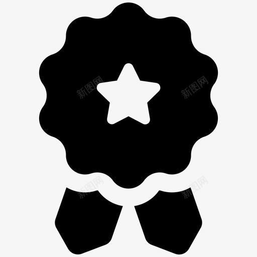 丝带徽章质量质量徽章图标svg_新图网 https://ixintu.com 丝带徽章 商业固体第12卷 质量 质量徽章