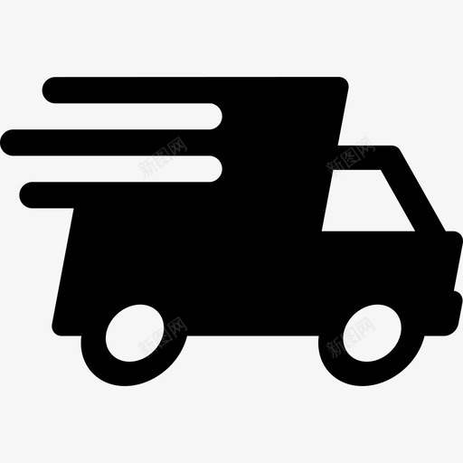 小卡车运输购物图标svg_新图网 https://ixintu.com 小卡车 购物 运输