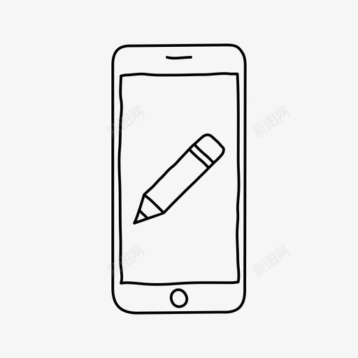 iphone编辑设备铅笔图标svg_新图网 https://ixintu.com iphone编辑 屏幕 设备 铅笔