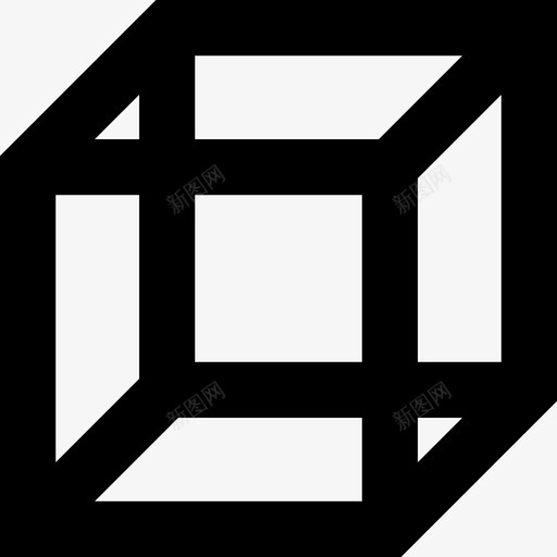 立方体三维立方体图标svg_新图网 https://ixintu.com 三维立方体 几何 形状 立方体 线要素图标集 设计