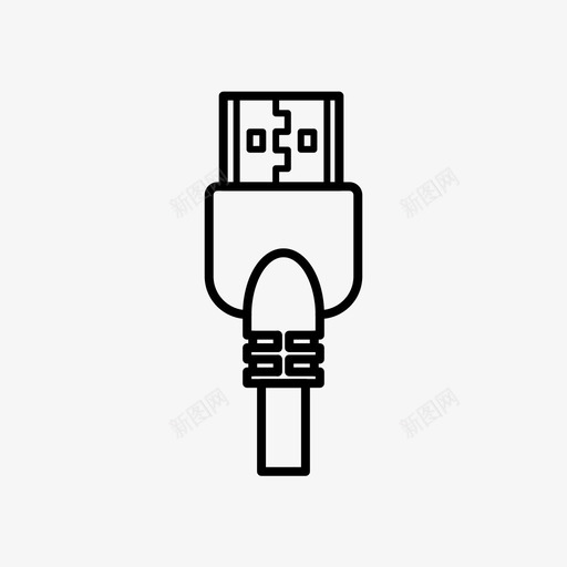 hdmi电缆输入图标svg_新图网 https://ixintu.com hdmi hdmiusb电缆 插头 电缆 端口 输入